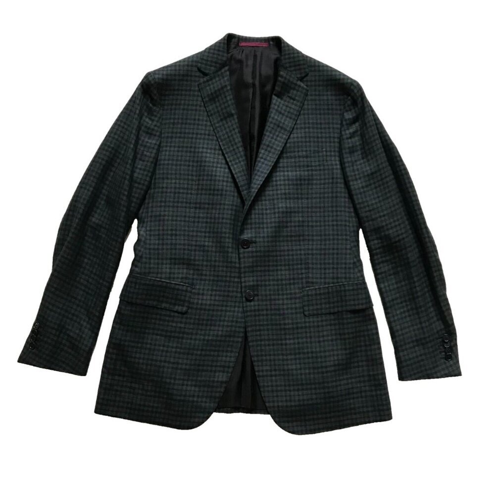 Sartoria Partenopea Napoli Sport Coat Jacket Mens 52 40 Green Blue Two Button
